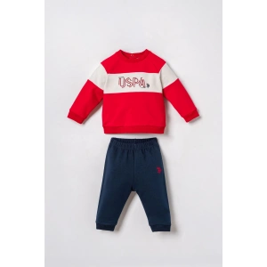 US.S.POLO ASSN. ERKEK BEBEK 2Lİ TAKIM - KIRMIZI