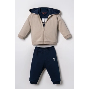 U.S.POLO ASSN. ERKEK BEBEK 3LÜ TAKIM - KUM