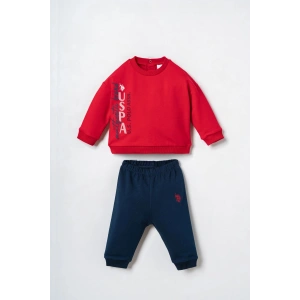 US.S.POLO ASSN. ERKEK BEBEK 2Lİ TAKIM - KIRMIZI
