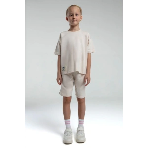 ANNE KIZ BERMUDA TAKIM - AÇIK BEJ