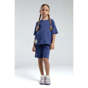 ANNE KIZ BERMUDA TAKIM - KOYU İNDİGO