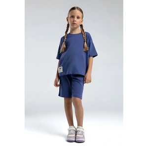 ANNE KIZ BERMUDA TAKIM - KOYU İNDİGO