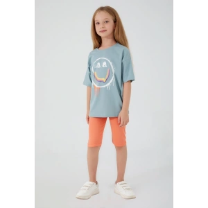 ANNE KIZ BERMUDA TAYT TAKIM - SU YEŞİLİ