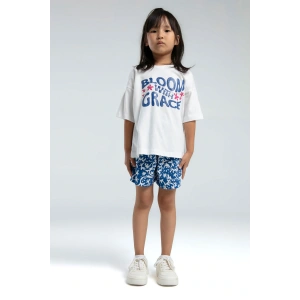 ANNE KIZ ÇOCUK ŞORT TAKIM - Beyaz