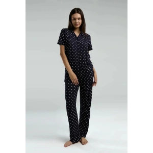 ARNETTA KADIN GÖMLEK PİJAMA TAKIMI - LACİVERT