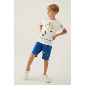 BATMAN ERKEK ÇOCUK BERMUDA TAKIM - KREM