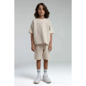 ERKEK ÇOCUK BERMUDA TAKIM - BEJ