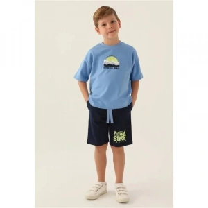ERKEK ÇOCUK BERMUDA TAKIM - İNDİGO