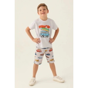 ERKEK ÇOCUK BERMUDA TAKIM - KAR MELANJ