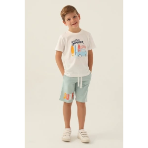 ERKEK ÇOCUK BERMUDA TAKIM - KREM