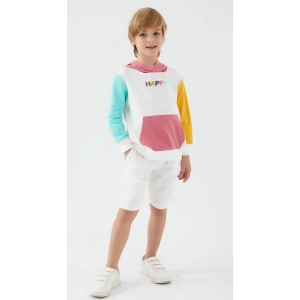 ERKEK ÇOCUK BERMUDA TAKIM - KREM