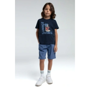 ERKEK ÇOCUK BERMUDA TAKIM - LACİVERT