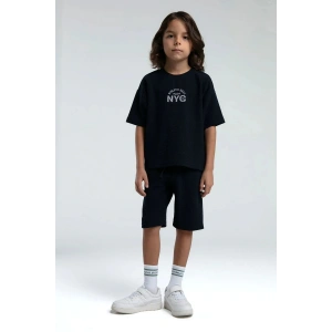 ERKEK ÇOCUK BERMUDA TAKIM - LACİVERT