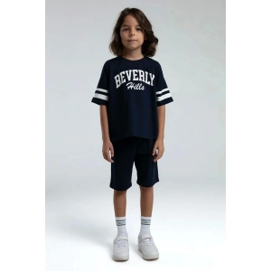 ERKEK ÇOCUK BERMUDA TAKIM - LACİVERT