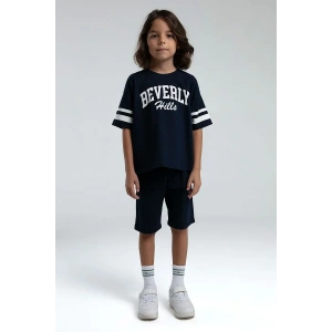 ERKEK ÇOCUK BERMUDA TAKIM - LACİVERT