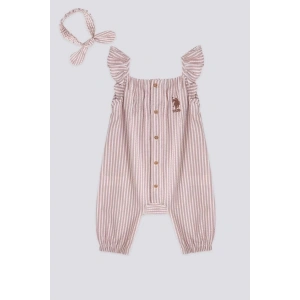 KIZ BEBEK SALOPET 2 LI TAKIM - VİZON