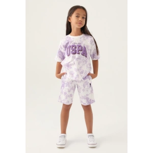 KIZ ÇOCUK BERMUDA TAKIM - KREM ORKİDE