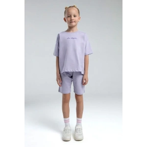 KIZ ÇOCUK BERMUDA TAKIM - LİLA