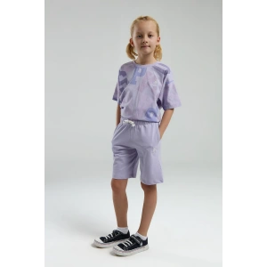 KIZ ÇOCUK BERMUDA TAKIM - LİLA