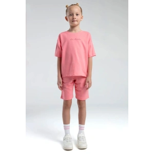 KIZ ÇOCUK BERMUDA TAKIM - NEON PEMBE