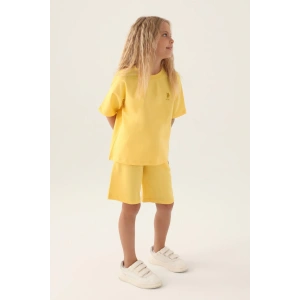 KIZ ÇOCUK BERMUDA TAKIM - Sarı