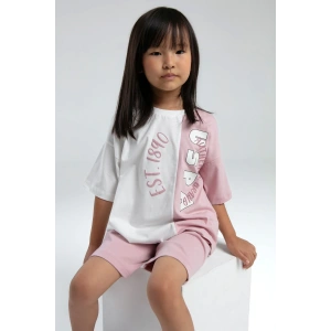 KIZ ÇOCUK BERMUDA TAKIM - SOFT PEMBE