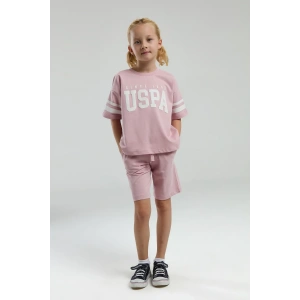 KIZ ÇOCUK BERMUDA TAKIM - SOFT PEMBE