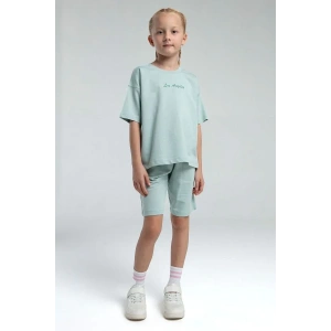 KIZ ÇOCUK BERMUDA TAKIM - SU YEŞİLİ