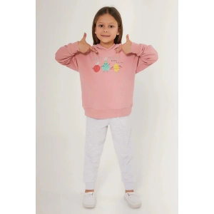 KIZ ÇOCUK EŞOFMAN TAKIM - RETRO PEMBE