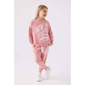 KIZ ÇOCUK EŞOFMAN TAKIM - RETRO PEMBE