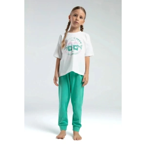 KIZ ÇOCUK İKİLİ TAKIM - BEYAZ/MİNT