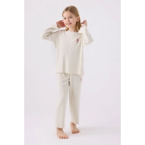 KIZ ÇOCUK İKİLİ TAKIM - KREM