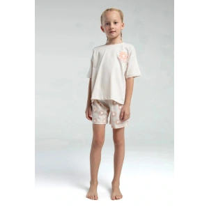 KIZ ÇOCUK ŞORT TAKIM - AÇIK BEJ
