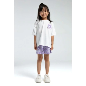 KIZ ÇOCUK ŞORT TAKIM - Beyaz