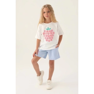 KIZ ÇOCUK ŞORT TAKIM - KREM