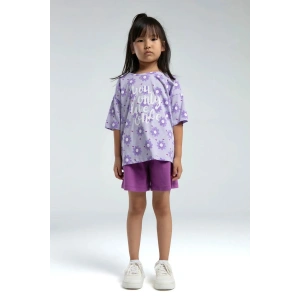 KIZ ÇOCUK ŞORT TAKIM - LİLA