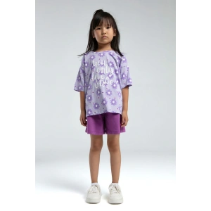 KIZ ÇOCUK ŞORT TAKIM - LİLA