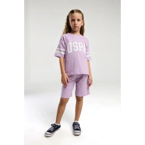 KIZ GARSON BERMUDA TAKIM - LİLA