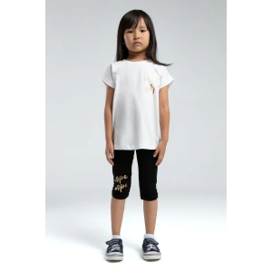 KIZ GARSON KAPRİ TAYT TAKIM - Beyaz