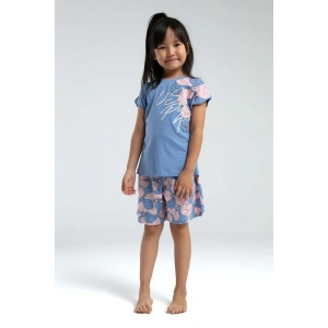 KIZ GARSON ŞORT TAKIM - AÇIK İNDİGO