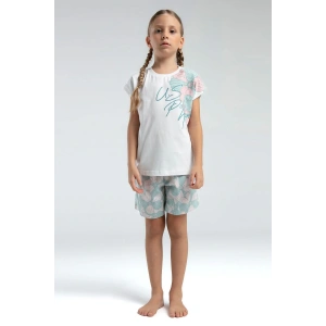 KIZ GARSON ŞORT TAKIM - KREM