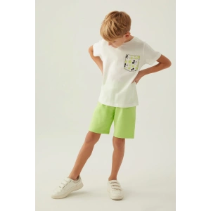 MICKEY MOUSE ERKEK ÇOCUK BERMUDA TAKIM - KREM