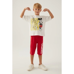 MICKEY MOUSE ERKEK ÇOCUK KAPRİ TAKIM - KREM