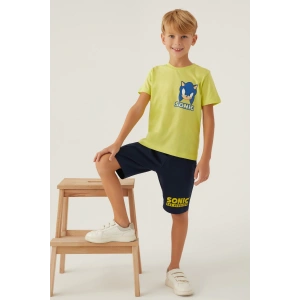 MODERN SONIC ERKEK ÇOCUK BERMUDA TAKIM - FISTIK YEŞİLİ