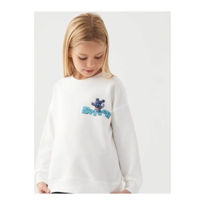 STITCH KIZ ÇOCUK SWEAT - KREM