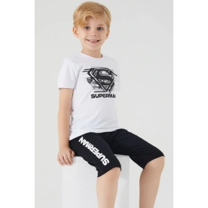SUPERMAN ERKEK ÇOCUK KAPRİ TAKIM - Beyaz