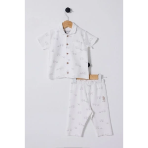 U.S POLO ASSN ERKEK BEBEK PİJAMA TAKIMI - Beyaz