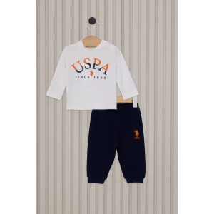 US POLO ERKEK BEBEK 2LI TAKIM - KREM TURUNCU