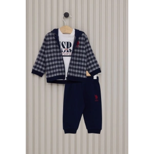 US POLO ERKEK BEBEK 3LU TAKIM - LACİVERT