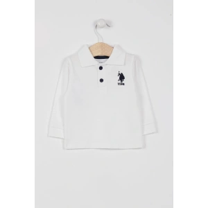 U.S POLO ERKEK BEBEK UZUN KOL T-SHIRT - KREM